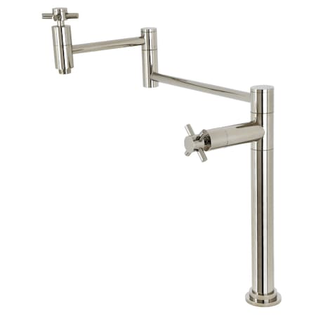 Kingston Brass Deck Mount Pot Filler, Polished Nickel KS8706DX